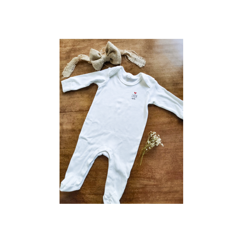 Pyjama Bebe Personnalise En Coton Bio