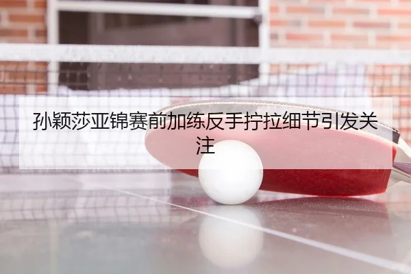孙颖莎亚锦赛前加练反手拧拉细节引发关注（bwty88.comapp）
